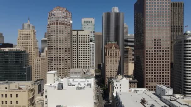 Съёмки Воздуха Финансовом Районе Сан Франциско — стоковое видео