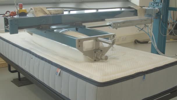 Zware Roller Rollen Matras Testfaciliteit Medium — Stockvideo