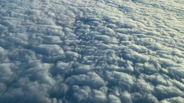 Flygfoto Över Mulen Himmel Med Moln Eftermiddagen — Stockvideo