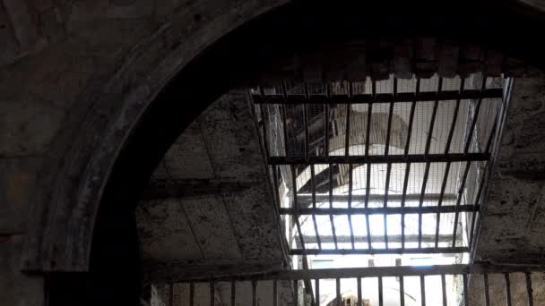 Barred Openings Eastern State Penitentiary — Stock Video