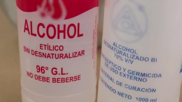 Scheikunde Dingen Verschillende Soorten Alcohol — Stockvideo