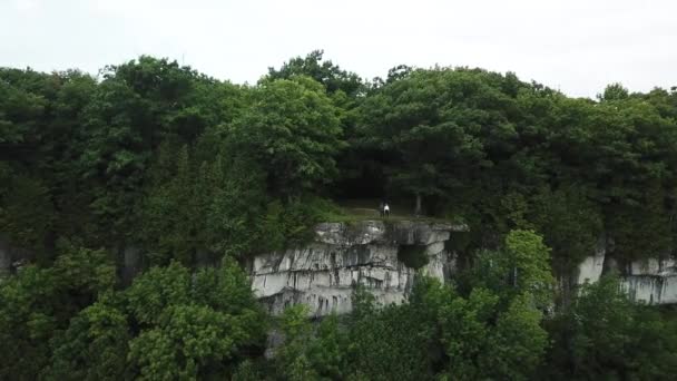 Georgian Bay Lookout Ontario Sur Bruce Trail Drone — Video