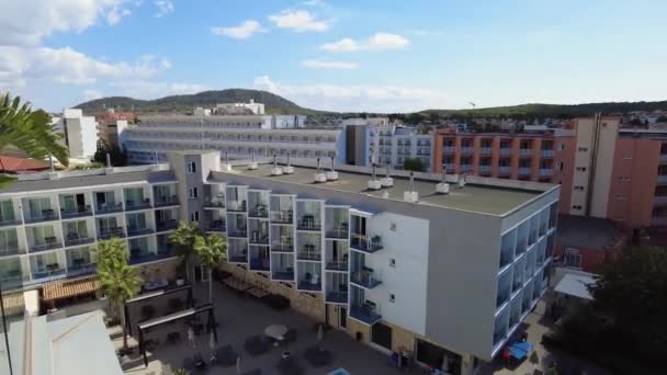 Holiday Resort Rooftop View Pan — Stockvideo