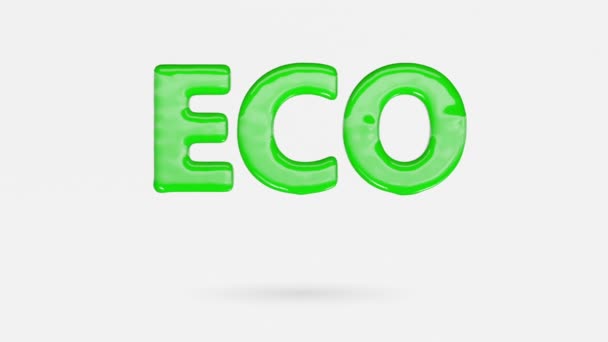 Strzeż Się Fałszywych Roszczeń Eco Zielone Eko Słowo Topnieje Błędne — Wideo stockowe