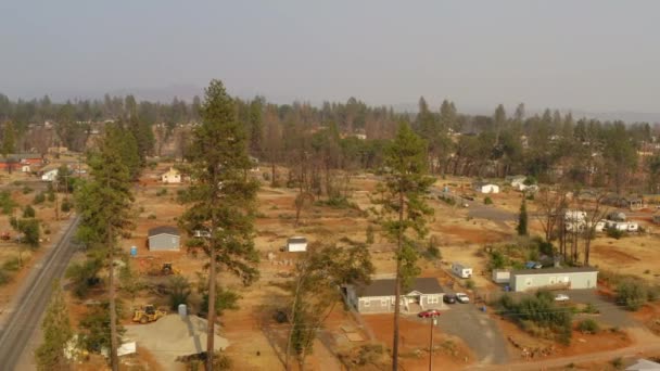 Aerial View Reconstruction Town Paradise Kalifornia Stany Zjednoczone Ameryki — Wideo stockowe