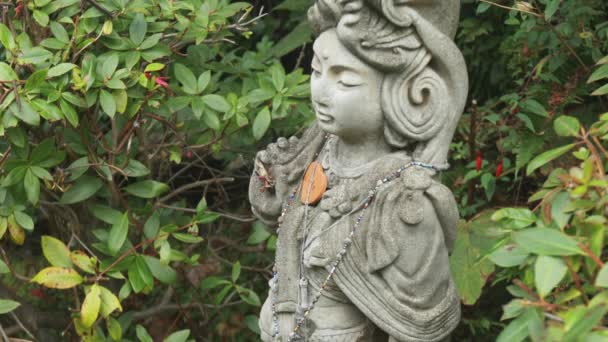 Dettagliata Statua Fatta Mano Guan Yin Divinità Misericordia Divina — Video Stock