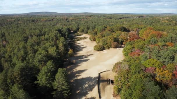 Wysoko Latający Dron Pustyni Freeport Maine — Wideo stockowe