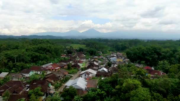 Ruhige Kalibening Dorf Versteckt Tropischen Wäldern Zentraljava Indonesien — Stockvideo