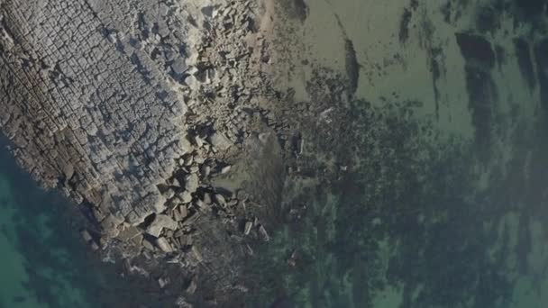 Luftaufnahme Des Strandes Cascais Von Oben — Stockvideo