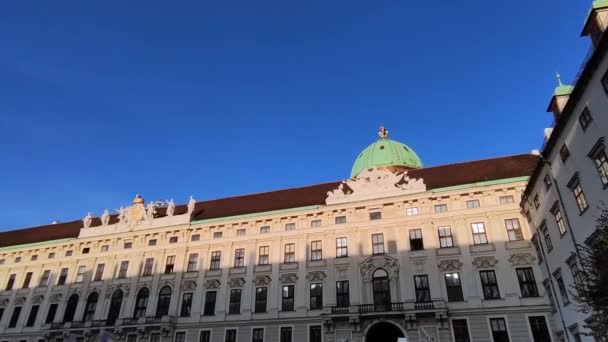 Vienna Ausztria Bécsi Sisi Múzeum Kopulai Kupola Alacsony Látószögű Mozgása — Stock videók