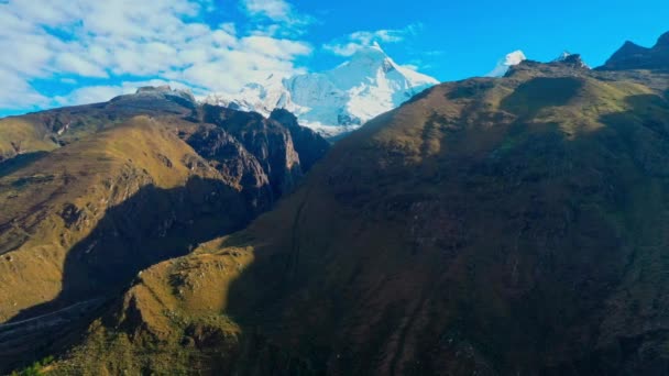 Montagne Alta Quota Nelle Ande Peruviane Ospitano Ghiacciai Che Sciolgono — Video Stock