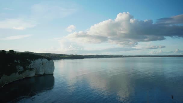 Paysage Panoramique Des Belles Falaises Old Harry Rocks Dans Dorset — Video