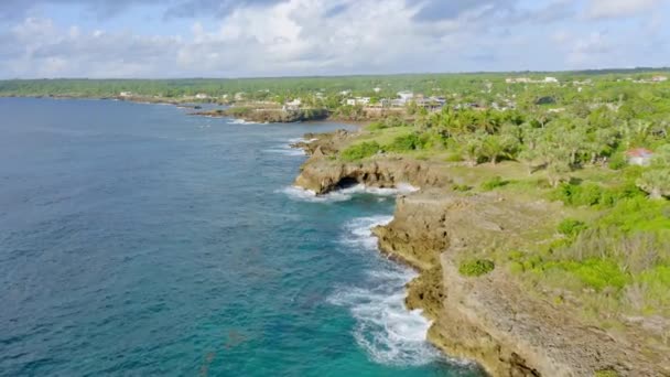 Карібське Узбережжя Бока Юма Домініканська Республіка — стокове відео
