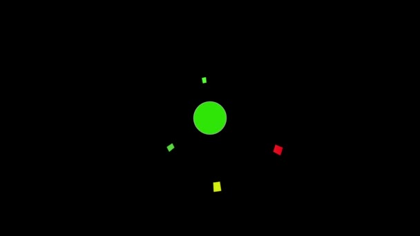 Radiale Cirkelvormige Voortgangsbalken Groen Gekleurd Template Procent Indicator Moderne Bewegende — Stockvideo