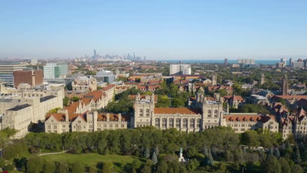 Luftaufnahmen Der Universität Von Chicago — Stockvideo