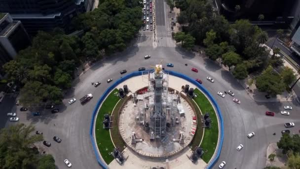 Revelación Del Disparo Ciudad México Desde Rotonda Del Ángel Independencia — Vídeos de Stock