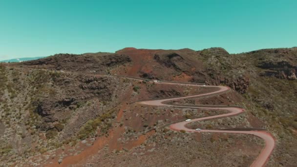 Desert Cliff Volcano Area Aerial Drone — Stock Video