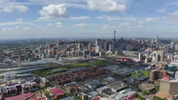 Imagens Drones Diurnos Joanesburgo Ver Ponte Mandela — Vídeo de Stock