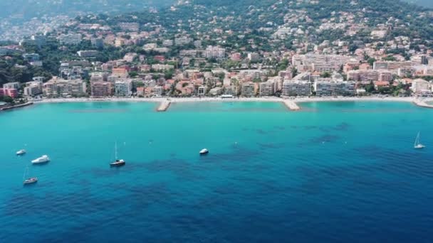 Güney Fransa Güzel Mavi Kıyı Şeridi — Stok video
