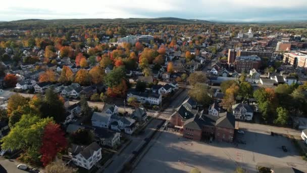 Concord New Hampshire Başkenti Abd Güneşli Sonbahar Günü Nde Merkez — Stok video