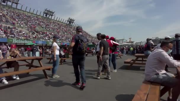 Nézők Képeket Készítenek Foro Sol Tribünön Grand Prix Mexico City — Stock videók