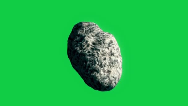 Nahtlos Geloopter Weltraum Asteroid Vfx Element Auf Green Screen — Stockvideo