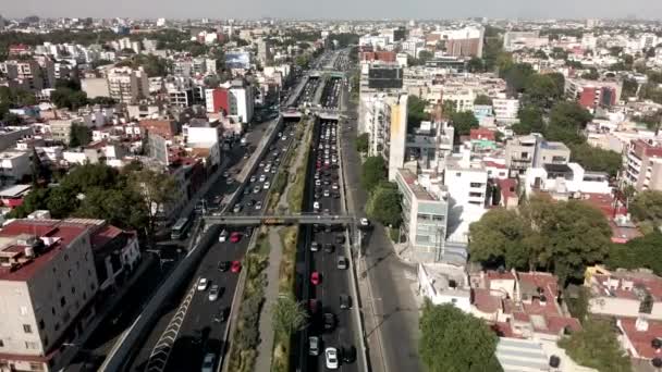 Luchtfoto Van Viaducto Mexico Stad — Stockvideo