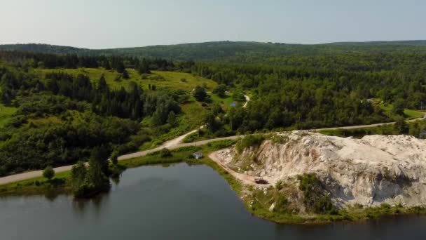 Luftaufnahme Von Gipsabdeckungen Und Gipsabdeckungen Nova Scotia Kanada — Stockvideo