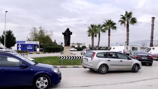 Madre Teresa Estatua Tirana Albania — Vídeo de stock