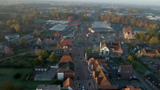 Veduta Aerea Del Quartiere Frisia Cloppenburg Bassa Sassonia Germania Drone — Video Stock