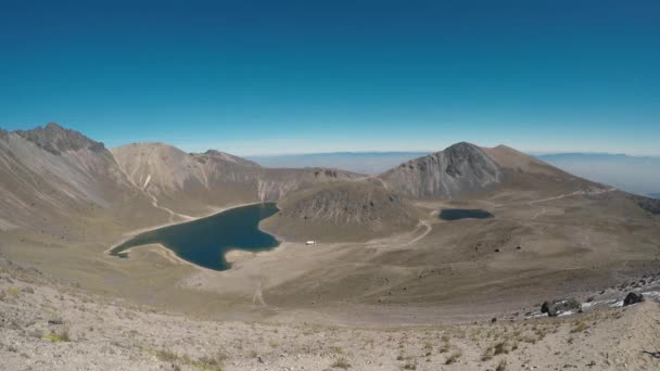 Vulcão Nevado Toluca Com Lagos Dentro Cratera — Vídeo de Stock