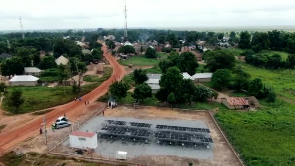 Mini Zonnepanelen Rukubi Gemeenschap Van Nigeria West Afrika Voor Het — Stockvideo