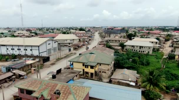 Nijerya Nın Ogun Eyaleti Ndeki Mowe Kasabası Toprak Bir Yol — Stok video