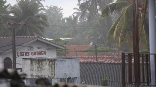 Sri Lanka Nın Hikkaduwa Ilçesinde Sağanak Yağış Bekleniyor Bulutlu Bir — Stok video