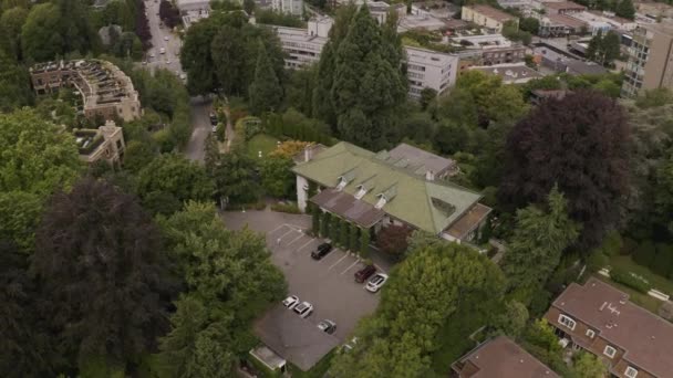 Luchtfoto Van Hycroft Manor Vancouver British Columbia Canada — Stockvideo