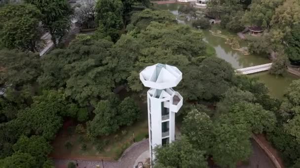 Toa Payoh Town Park Aussichtsturm Singapur Drohnenschuss Aus Der Luft — Stockvideo