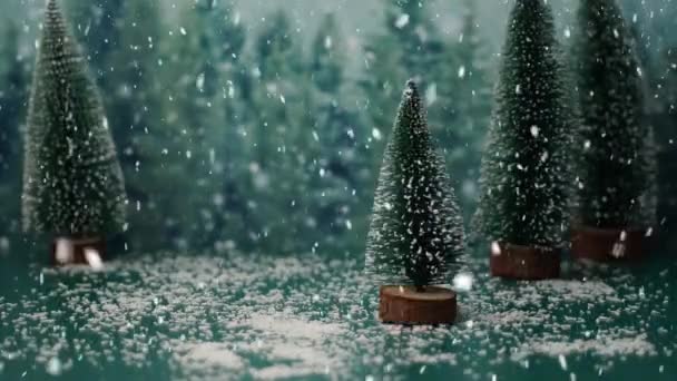 Navidad Stop Motion Animación Escena Con Trineo Con Regalos Renos — Vídeos de Stock