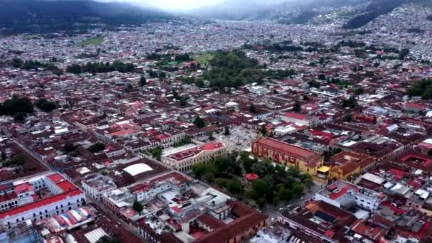 Vista Aérea Ciudad San Cristóbal Las Casas Chiapas México Muy — Vídeos de Stock