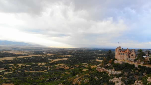 Castello Cherokee Ranch Sedalia Colorado Usa Vista Panoramica Epica Del — Video Stock