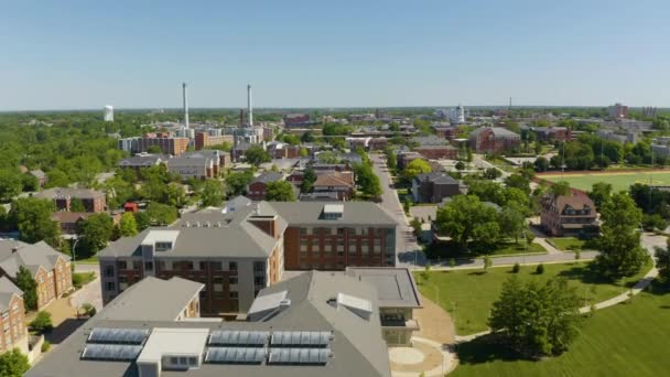 Aerial Establishing Shot University Missouri College Campus Verano — Vídeo de stock