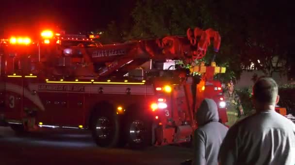 Veículo Resgate Pesado Caminhão Bombeiros Local — Vídeo de Stock