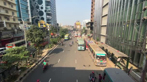 Lenta Mañana Tráfico Indio — Vídeos de Stock