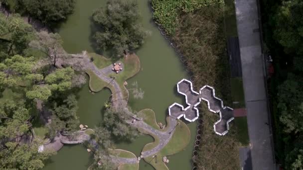 Blick Aus Der Vogelperspektive Auf Den Toa Payoh Stadtpark Singapur — Stockvideo