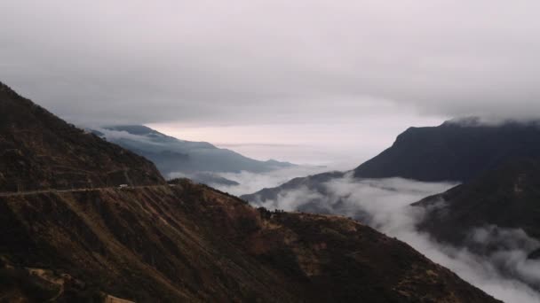 Drone View Cajas National Park Ecuadorian Highland — стокове відео