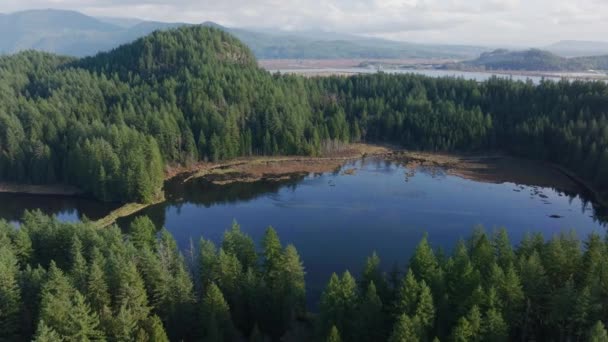 Luchtfoto Van Minnekhada Regional Park British Columbia Canada — Stockvideo
