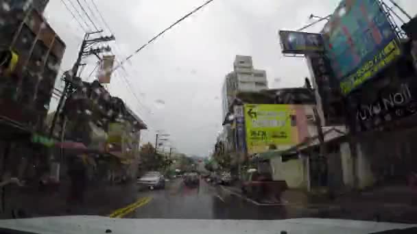 Время Пути Тайбэй Тайвань Дождливый День — стоковое видео