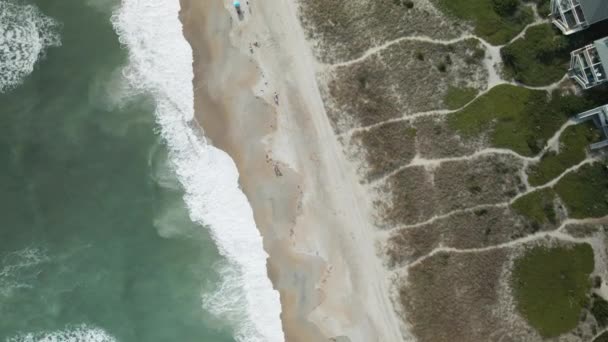 Aerial Tilt Rivelare Oltre Wrightsville Beach Immobili Residenziali Carolina Del — Video Stock