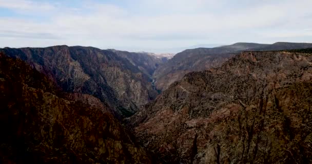 Colorado Daki Gunnison Ulusal Parkı Nın Kara Kanyonu Kanyon Üzerindeki — Stok video