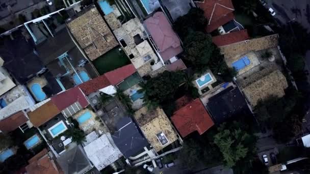 Dronevideo Rio Janeiro Skyet Dag – stockvideo
