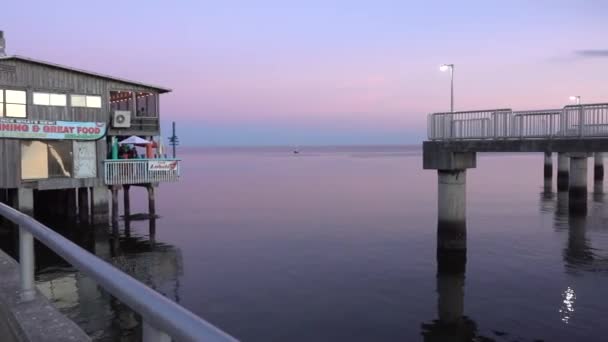 Glorioso Atardecer Sobre Golfo México Cedar Keys Florida — Vídeos de Stock